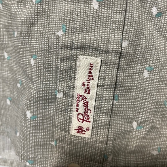 Original‎ Penguin By Munsinger Light Brown Mint Green Button Down Shirt Men’s L - Picture 4 of 6